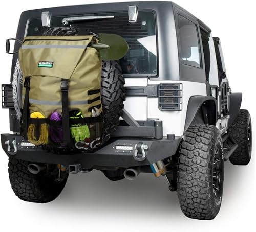 WITSTEP Ersatzreifen-Müllbeutel, Offroad-Aufbewahrungstasche, robuste LKW-Heckklappe, passend für Reifen bis zu 101,6 cm, große Bergungsausrüstung, Brennholz, Camping, Ladung, Aufbewahrung für Jeep
