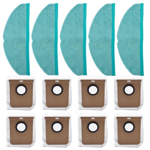 Sileduove Aspiradora limpieza trapo polvo bolsas mopa almohadillas, para Conga 8090 Ultra / 9090 AI robot vacío reemplazo fregona paño trapo bolsa de polvo