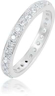 Plata de ley 925 cristal de roca natural, piedra natal de abril, anillo de bodas de plata para ella, 14, Piedras preci, cuarzo