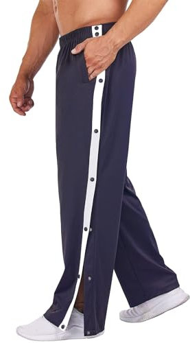 Herren Reha Hose Seitlich Zu Öffnen Baggy Sweathose Mit Seitlichem Und Reißverschluss Am Bein Weites Bein Schnellfickerhose Mit Seitlicher Knopfleiste Sporthose Breite Jogginghose Trainingshose