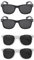 EHDWXVZM 4 pièces de lunettes en maille sténopé, lunettes à petits trous, lunettes poreuses, lunettes perforées, lunettes d'entraînement oculaire, unisexe