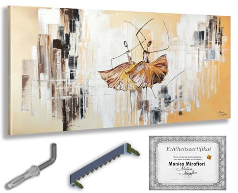 Monica Mirafiori I 100% HANDGEMALT I Gemälde Dancing 140x70cm | Gemälde Handgemalt | Acrylgemälde | Sehr Großes Acrylbild I Moderne Kunst I Kunstbilder