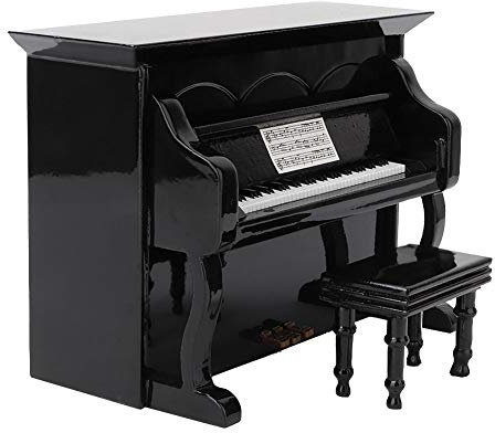 KIMISS Hochwertiges Schwarzes Klavier für Professionelle Musiker, Hochwertiger Akustischer Flügel Zum Üben oder Konzerten, Elegantes Design für die Inneneinrichtung