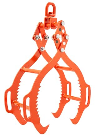 VEVOR Log Lifting Tongs 32in, 4 Serrated Claw Hook Log Tongs, Heavy Duty Steel Swivel Dragging Tongs, 2200LBS Log Grapple with Handles, Lumber Log Skidding Tongs for Tractors, Trucks, Forklifts, ATVs