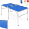 TUPOSTAR Klappbarer Tischtennistisch, Mini-Tischtennistisch, Klappbarer Tischtennis-Outdoor-Sport Tischtennistisch Mit Netz, FüR Den Innen- Und AußEnbereich,Blau