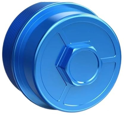 ECKBRJA Tappo del Coperchio del Filtro Dell'olio per B&MW E60 E39 E46 E61 X3 E83 X5 E53 Z3 Z4 M54 M52 323i 325i 328i 330i 525i 528i 530i Tappo di rifornimento Auto(Blu)
