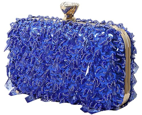 Jamron Damen Glitzer Ballförmig Abendtasche Strass Pailletten Clutch Tasche