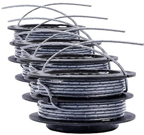 Greenworks Bobine de Fil Double, Longueur Totale de 4,8 Mètres, Diamètre du Fil de 2 mm, pour Coupe-Bordures GD40BC GD40BCB Séries (Lot de 4)