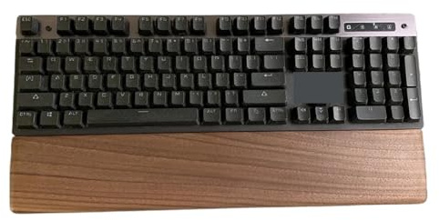 Wrist Rest Black Walnut Mechanical Keyboard Wrist Rest Gaming 60 75 87 98 104 Keys Ergonomic Thickened Rounded Corners Hand(Black Walnut,330x80mm)