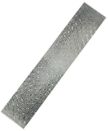 Jiawu Damascus Steel Billet, 160x30x3mm Patterned Steel Cutter Embryo Forging Material, Quenched Clamp Blade with Flat Grinding for Cutter Multipurpose Making (dot Pattern)