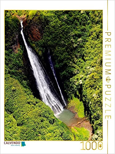 CALVENDO Puzzle Wasserfall Jurassic Park 1000 Teile Puzzle hoch | 1000 Teile Lege-Größe 48 x 64 cm Foto-Puzzle für glückliche Stunden