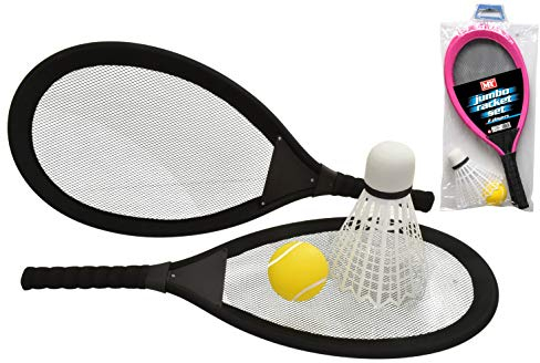 65cm Jumbo Tennis Badmintonschläger mit Federball und Tennisball