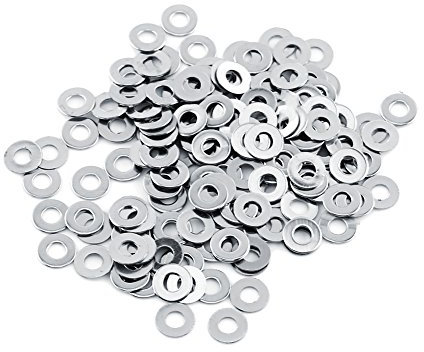 100 piezas Juego de Accesorios de Arandelas de Surtido de Arandelas Planas de Acero Inoxidable 304 (M3*7 * 0.5)