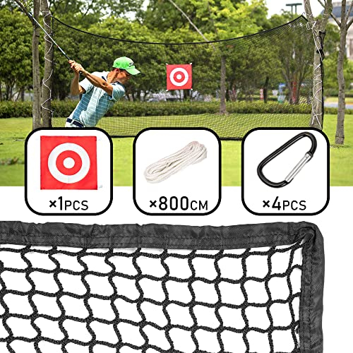Golf-Sport-Übungs-Barriere-Netz, robustes Golfball-Netz, hohe Stoßbelastung, Übungs-Barriere, Netze, Ball-Containment, Schwarz