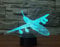 SUPERRUIDALONG 3D Flugzeug Nachtlichter Fernbedienung 16 Farben Illusion Acryl LED Tisch Nachttischlampe Kinderzimmer Schreibtisch Dekoration Geburtstagsgeschenke Spielzeug für Kinder