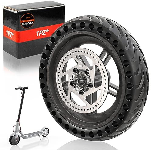 1PZ FG8-C4D 8.5 Zoll Vollgummireifen mit Nabe und Bremsscheibe Ersatz für Xiaomi M365 Elektroroller Scooter