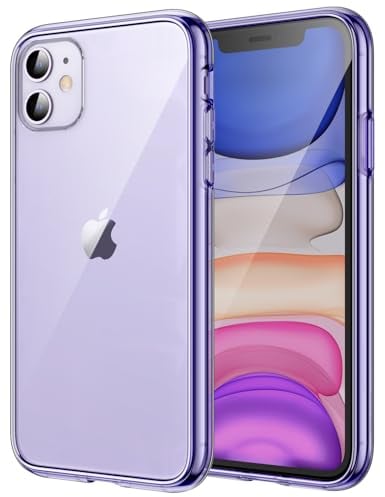 JETech Hülle für iPhone 11 (2019) 6,1, Nie Vergilbung Handyhülle Schutzhülle Case Cover mit Anti-kratzt Transparente und Rückseite (Dunkellila)