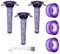 Hechuang Star-Staubsauger-Ersatzfilter für Dyson V7, V8 Animal und V8 Absolute Staubsauger, 6 Stück 3 Vorfilter und 3 Nachfilter Vergleichbar mit Teilenummern 965661-01 und 967478-01.
