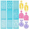 CREATCABIN 9Pcs Silk Screen Stencils for Polymer Clay Tile Silk Screen Reusable Stencil Printing for Clay Earrings Polymer Screen Print Clay Tool Nylon Impression Mat for Jewelry Making 3.5x5.8Inch