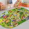 Booooom Jackson Auto-Teppich, Straßenteppich, Kinder-Teppiche für Spielzimmer, ovaler Teppich, Auto-Teppich, Spielmatte, Automatte für Kinder, Spielzeugautos, Rennauto-Track-Teppich, Auto-Spielteppich