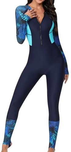 SEAUR Mute da Surf Sportive da Donna con Cerniera Muta da Immersione Protezione Solare 1 Pezzo Costume da Bagno Integrale per Piscina Spiaggia Kayak