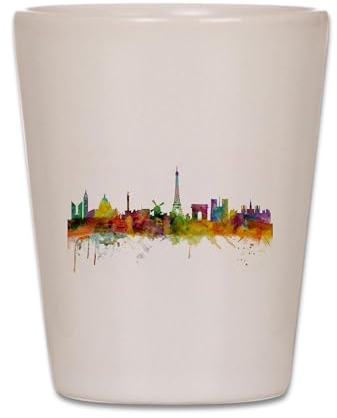 CafePress Paris France Skyline Unique and Funny Shot Glass