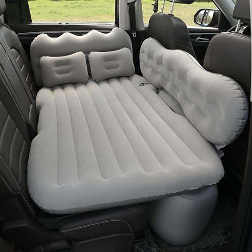 ASTRAE Auto Luftmatratze Für V-w Touran,Auto komfortabel Aufblasbar Kissen,Bett Schlafkissen für Reisen Camping Outdoor Aktivitäten,D-Grey