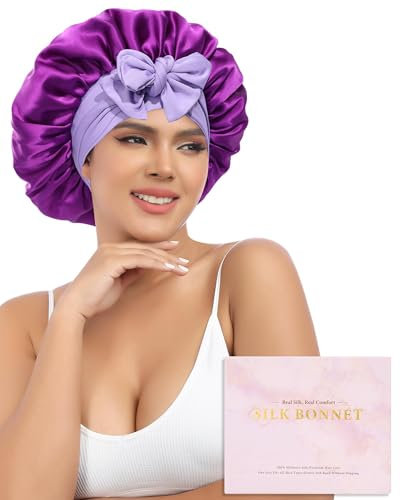 Coubeau 100% Gorro de Seda Auriculares de Ducha para Mujer