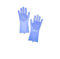 ANANGE Gants Caoutchouc 1 Paire de Gants de Vaisselle en Silicone réutilisables, éponge de Nettoyage de la Vaisselle, Gants de Nettoyage avec Brosse, Outils de Cuisine(Dark Blue)