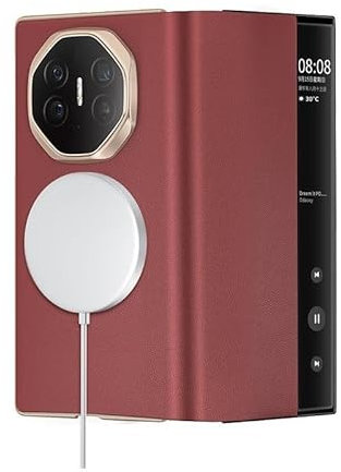 Custodia a libro per smartphone Flip Case Compatible with Huawei Mate XT Case Translucent View Window, Comatible with MagSaf Magnetic Slim Flip Case Drop Protection Shockproof Protective Cover Compati