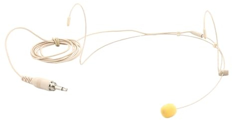 Kabelgebundenes Audio Headset mit Mikrofon E05, Beige, für Moderatoren | Omnidirektionales Mikrofon, Ohrbügel Design mit Komfortablen Polstern, Geeignet für Präsentationen und Gesang