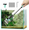 boxtech Aquarium Algae Scraper, 5 Stainless Steel Blades + Brush, 50 cm Long Handle, for Reef, Corals & Plants, Glass Basins