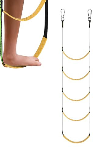 Rrlihjgu Escalera para Barcos de Pesca | Escalera de Cuerda para Embarcaciones de 3 Peldaños | Escalera Portátil de Auxilio para Kayak Canoa Bote Plano y Natación
