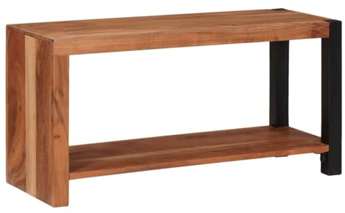 Mimdixy Büro Regal Stufenregal Büroregal Leiterregal,Regal Braun 80 x 30 x 40 cm Massivholz Akazie,Für Wohnzimmer,Homeoffice,Esszimmer,Eckregal Platzsparend