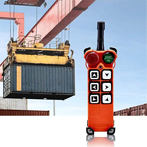 MXBAOHENG Drahtlose Kransteuerung 220 V Industrieller Kran Fernbedienung | 6 Kanal Fernsteuerung 100 m störungsfrei F21-E1 Elektrohebezeug mit 1 Sender & 1 Empfänger AC/DC für Brückenkran Baustelle