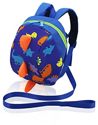 Cosyres Toddler Dinosaur Baby Backpack with Reins, Kids Bag Safety Harness Backpack Boys