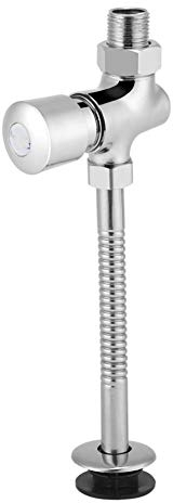 VIFERR Robinet de Rinçage d'urinoir, Valve de Chasse d'eau en Alliage de Zinc Vanne de Chasse d'urinoir Type de Bouton Manuel Arrêt Automatique Accessoire de Salle de Bain