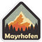 Mayrhofen Österreich Vinyl-Aufkleber für Ski-Reisegepäck, 10 cm, 2 x 10 cm, 10 cm breit