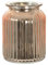 AngraveHome Rose Gold Mirror Ribbed Vase (14.5cm) Jar Home Decoration Decor Ornament