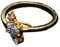 GemsOnClick - Vergoldet Birne White Cubic Zirkon