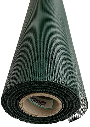 EU Fabrics Teslin Mesh Net | PVC Dipped Mesh for Dressmaking & Home Décor (Bottle Green, 1m x 2m)