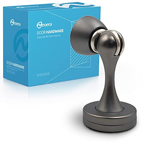 Neoera Magnetic Door Stop(Gunmetal Gray Color) Door Stopper Strong Magnetic Door Catch for Hold Door Open, Anti-Rust, Heavy Duty for Various Door Types, Wall & Floor Mount 1Pack