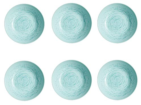 Queensway Tempered Glass Eggshell Blue Dinner Sets Dinnerware Collection Kitchen (Six Soup Bowls)