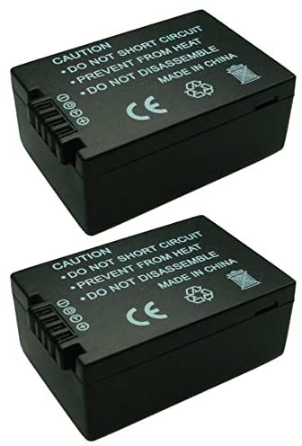 Trade-Shop Camera Li-Ion Battery Replacement for Panasonic DMC-BMB9 DMW-BMB9E / Leica BP-DC9 / BP-DC9E Digital Camera 7.4 V Pack of 2