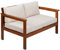 Gartenmöbel aus Holz Gartensofa Gartengarnitur mit Auflagen FB (2-Sitzer-Sofa, Lily Petals)