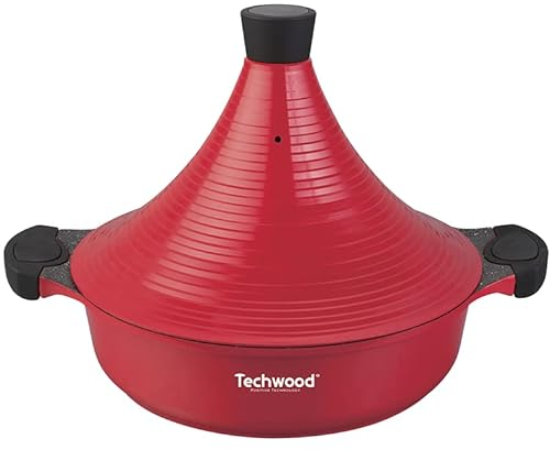 Techwood TAJINE Ø28CM ALUMINIUM ET PORCELAINE Rouge TAJ-246, 28