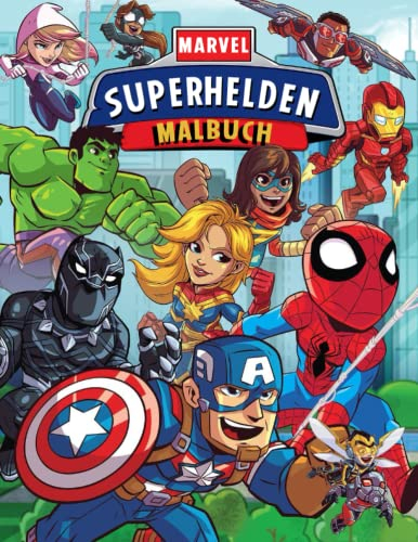 Superhelden Malbuch: 80 Seiten Superhelden Malbuch für Kinder und Erwachsene Perfekt für Jungen und Mädchen mit tollen Malvorlagen