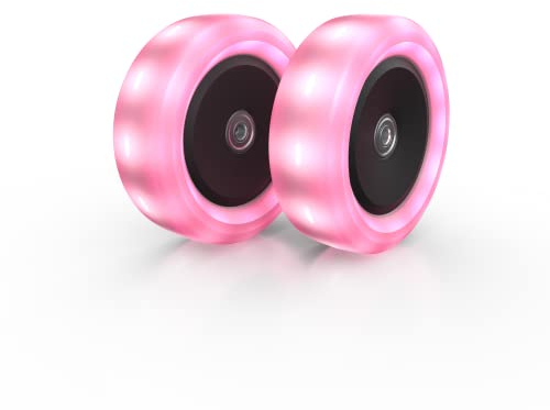 BERG NEXO WHEELS Lights Pink | Stylisches Design | NEXO Roller Zubehör | NEXO LED-Vorderräder für Sicherheit im Dunkeln | Langlebig & Umweltfreundlich | Ohne Batterie