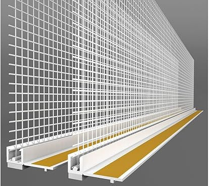 Anputzleiste mit Gewebe 6mm | 2,4m - 2 Bund mit 60 Leisten (144 lfm)