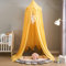 Ricemru Groß Betthimmel Baldachin Babybett Kinderbett Mädchen Gelb Kinder Baby Himmel Rund Hängendes Kuppel Moskitonnetz Spielzelte Kuschelecke Deko 400cm